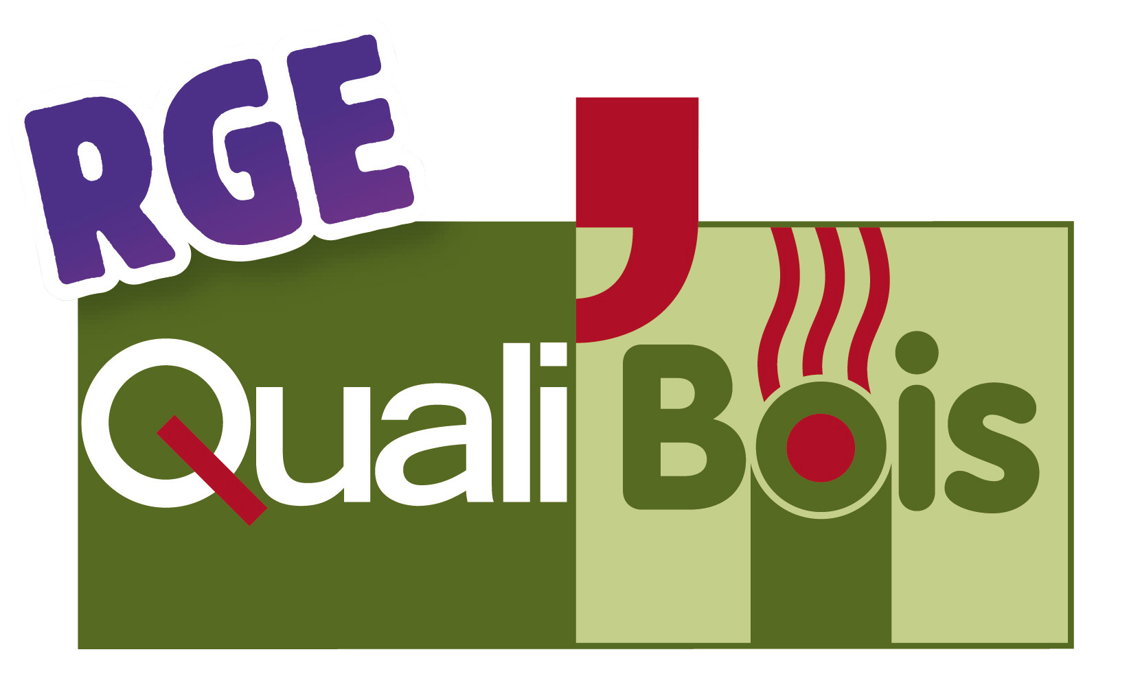 Logo RGE QualiBois Air, qualification Reconnu Garant de l'Environnement